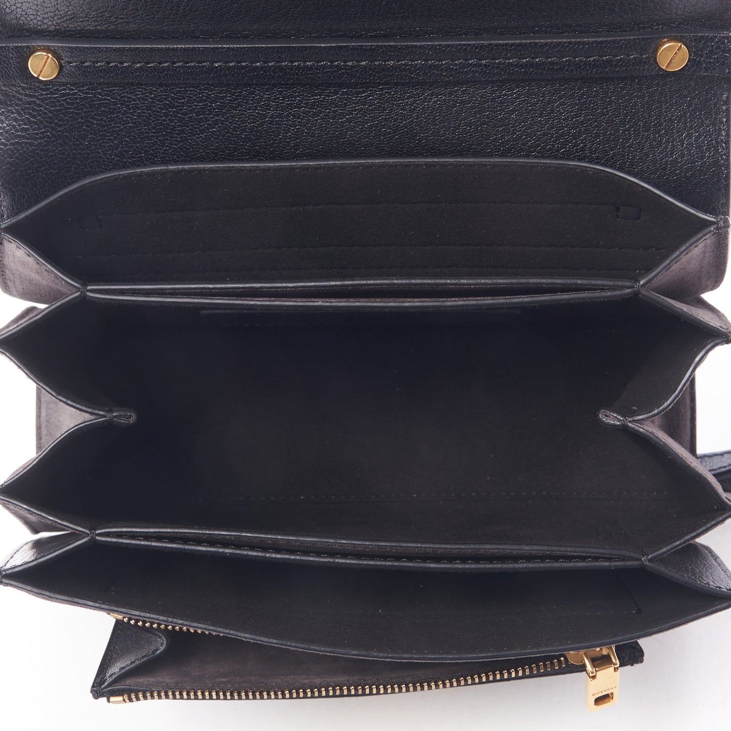 Goatskin Suede Small GV3 Shoulder Bag Black