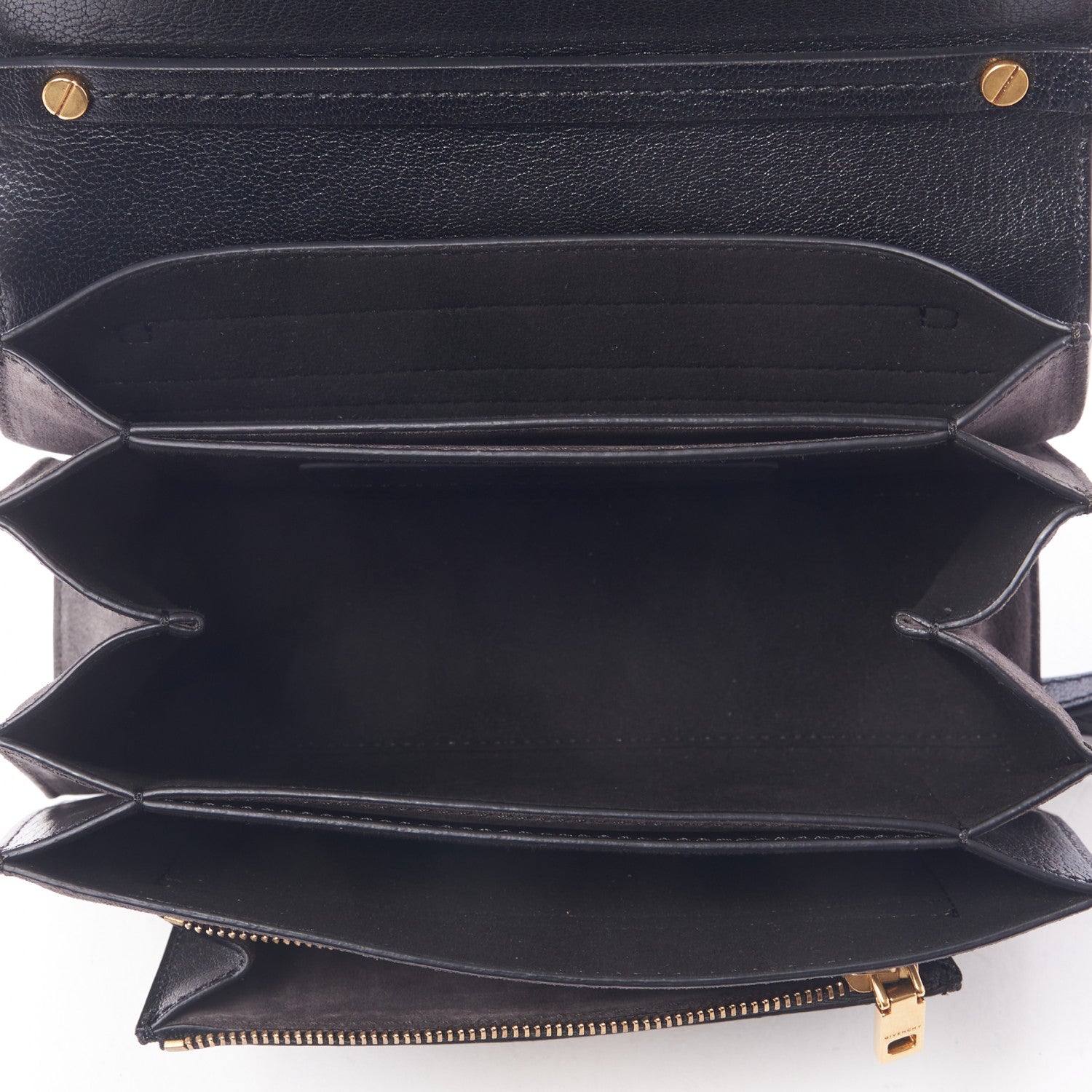 Givenchy Goatskin Suede Small GV3 Shoulder Bag Black 7 of 8