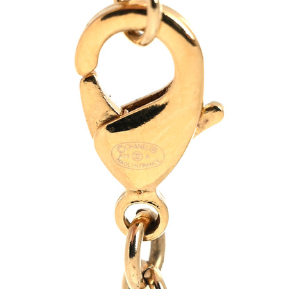 Chanel Metal Lambskin Chain CC Bow Necklace Black Gold 5 of 5