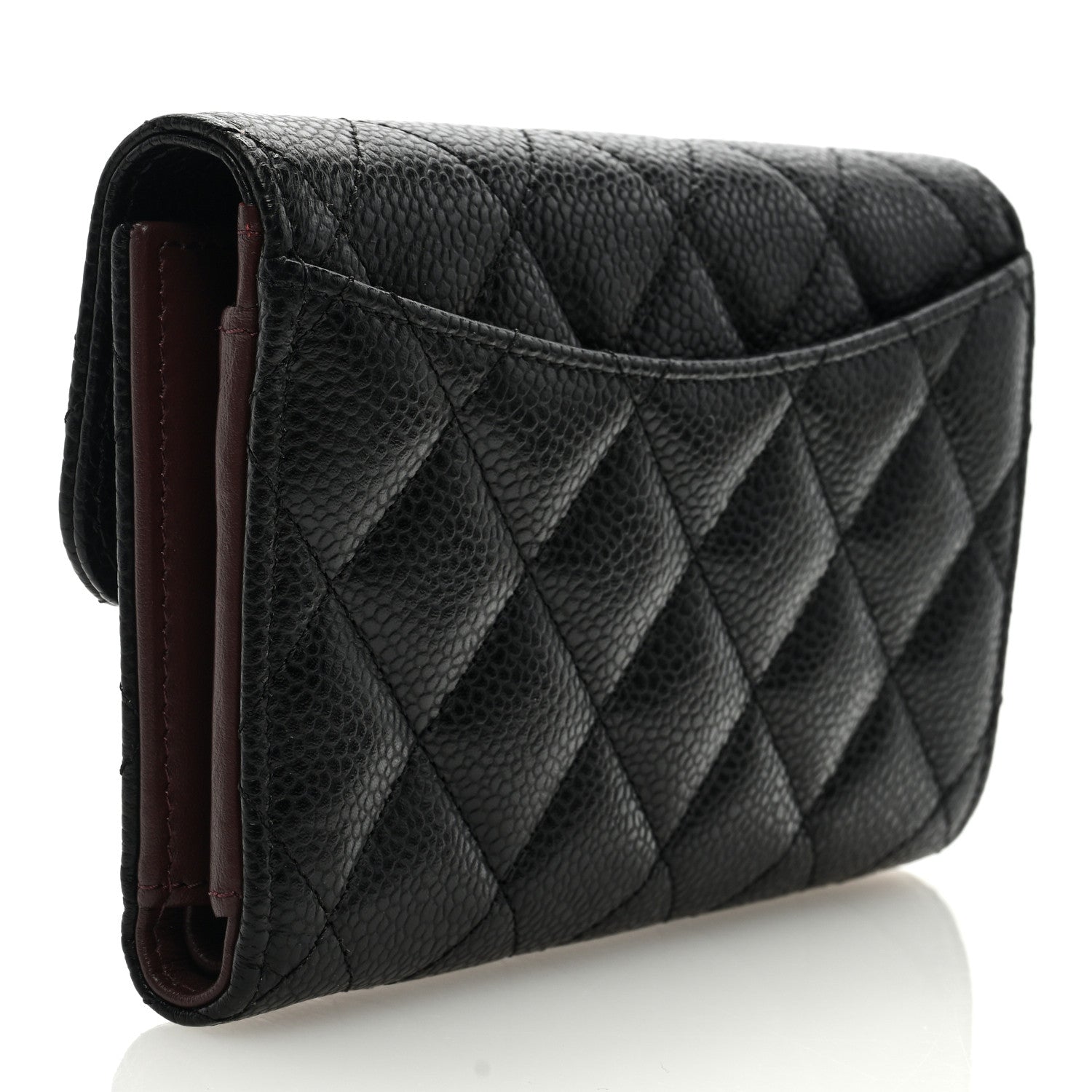 Chanel Caviar Quilted Medium Flap Wallet Black 3 of 8