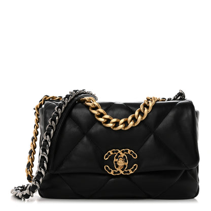 Chanel Lambskin Quilted Medium Chanel 19 Flap Black 1 of 10