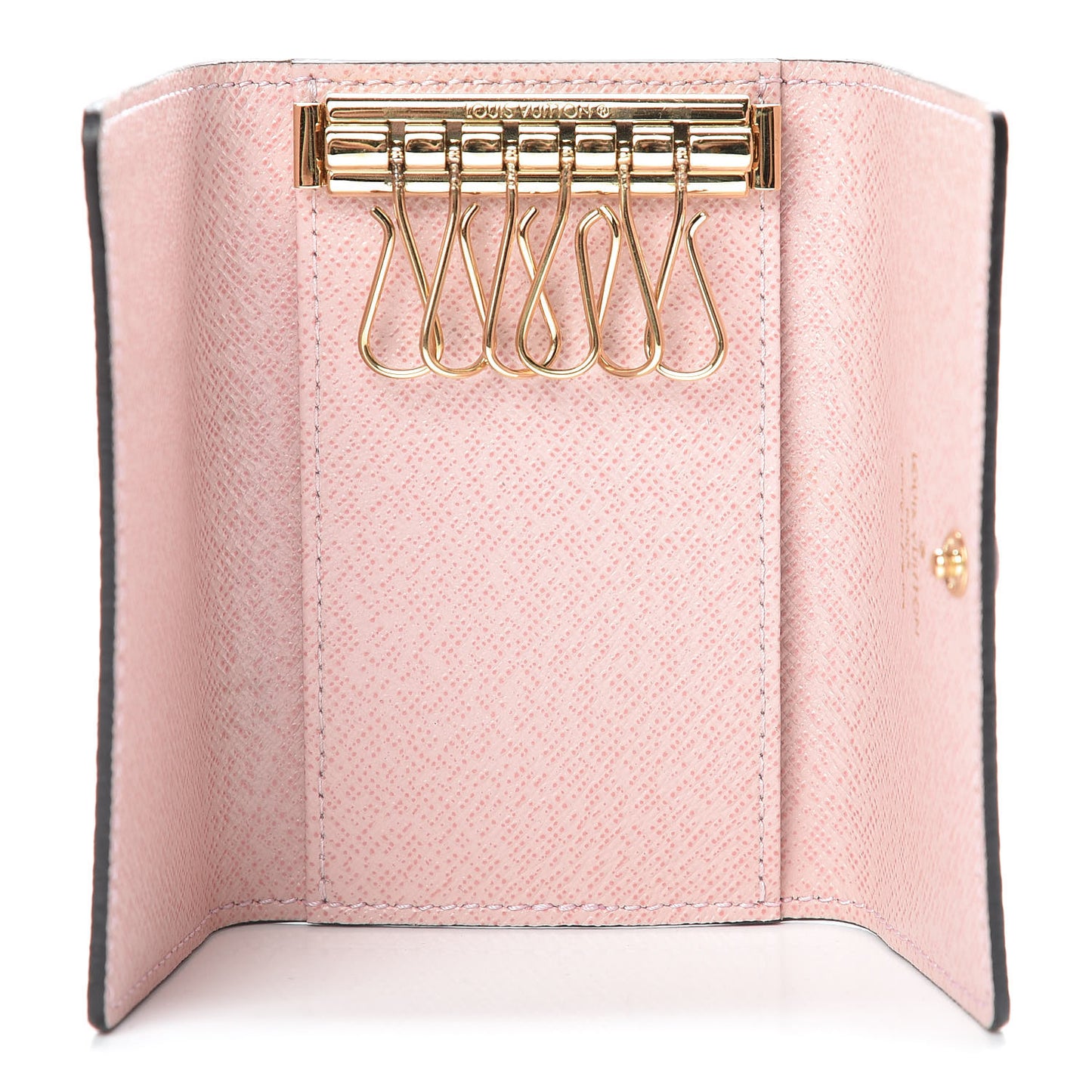 Damier Ebene Multicles 6 Key Holder Rose Ballerine
