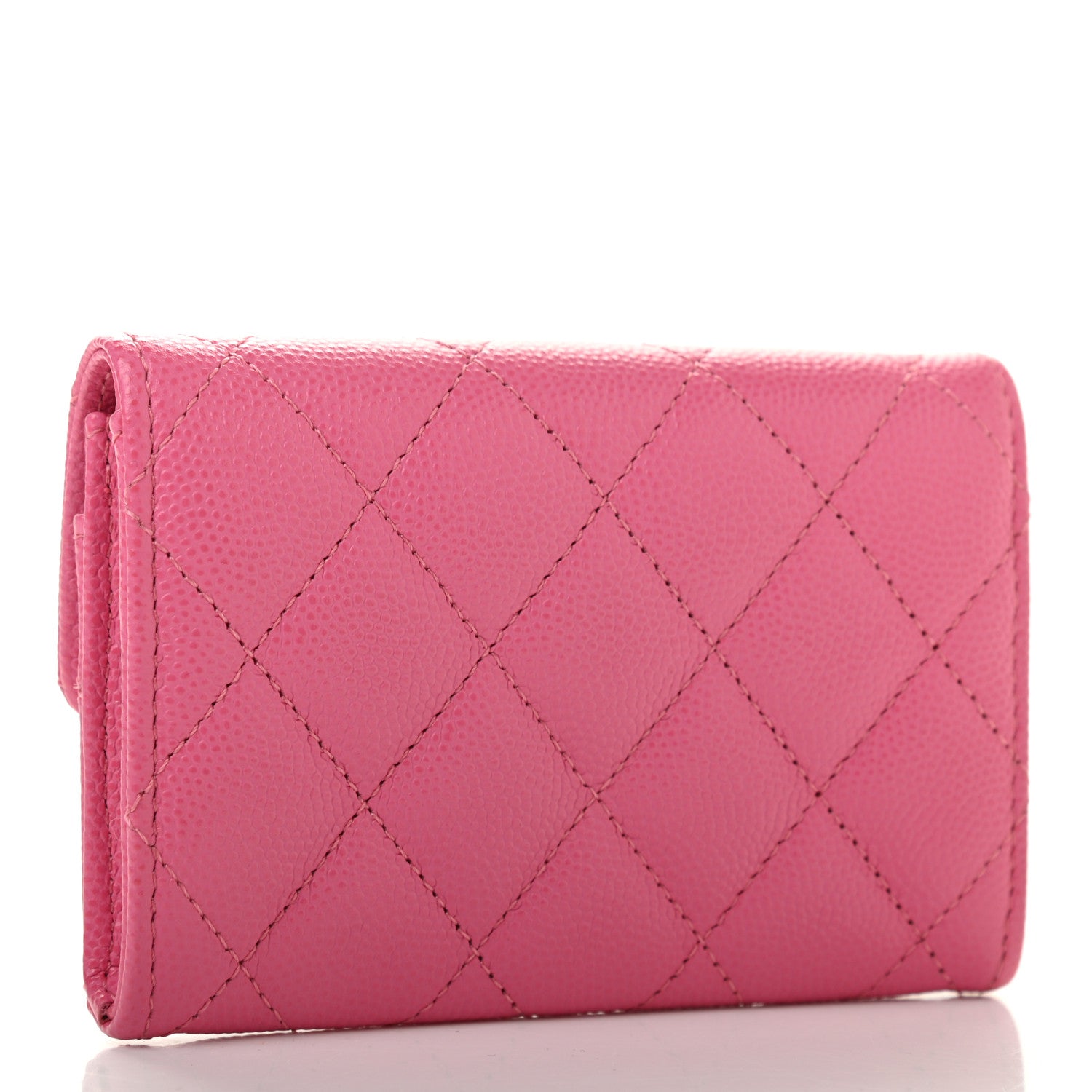 Chanel Caviar Quilted Flap Card Holder Pink 3 of 8