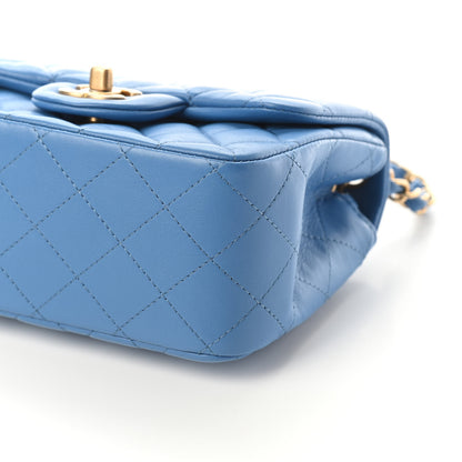 Chanel Lambskin Quilted Mini Square Flap Blue 9 of 9