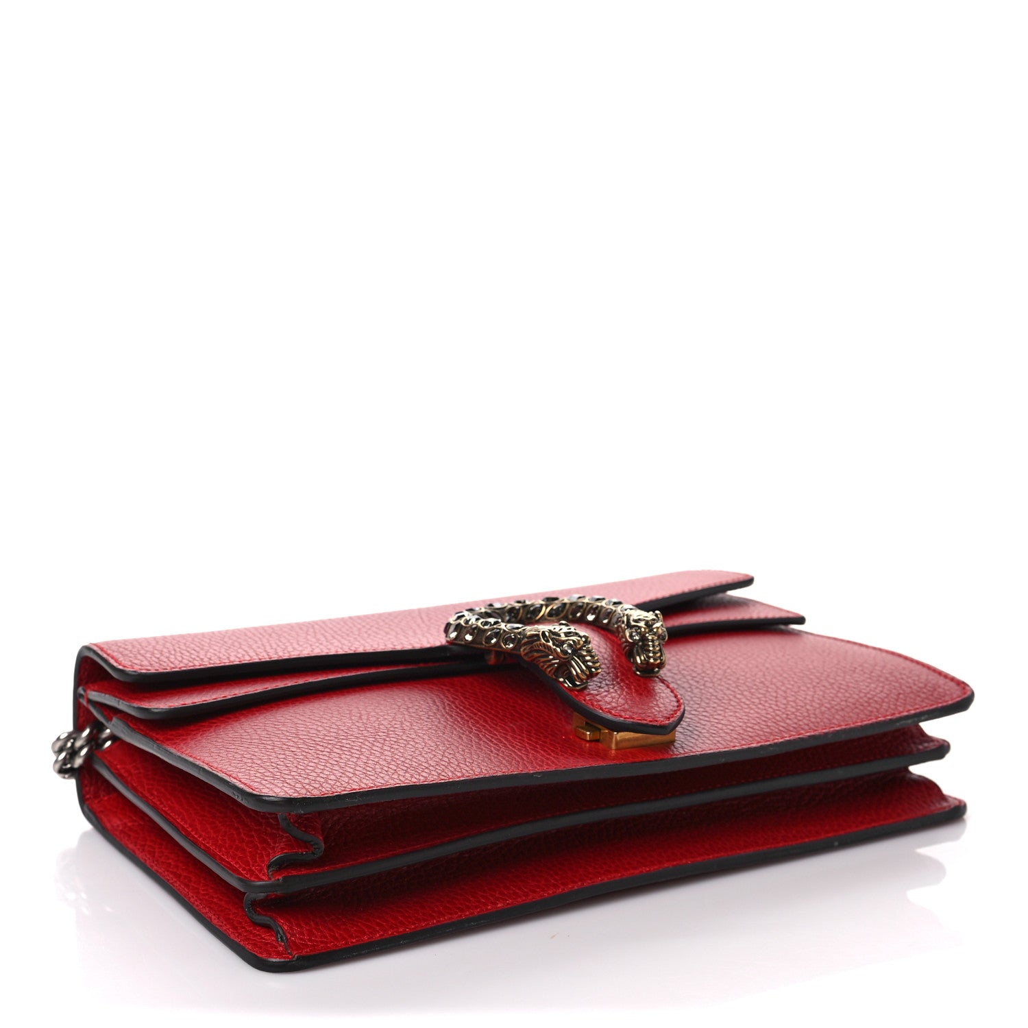 Gucci Dollar Calfskin Swarovski Crystal Small Dionysus Shoulder Bag Hibiscus Red 4 of 8