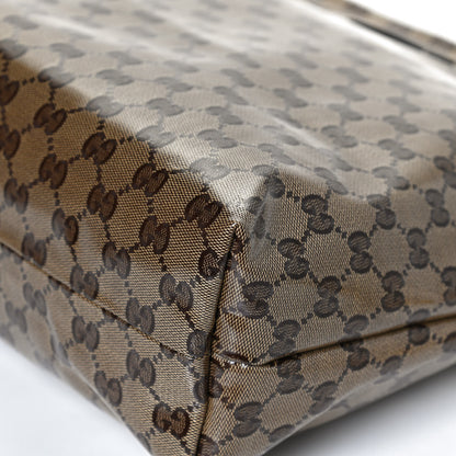 Gucci Crystal Monogram Large Flat Messenger Bag Dark Brown 12 of 13