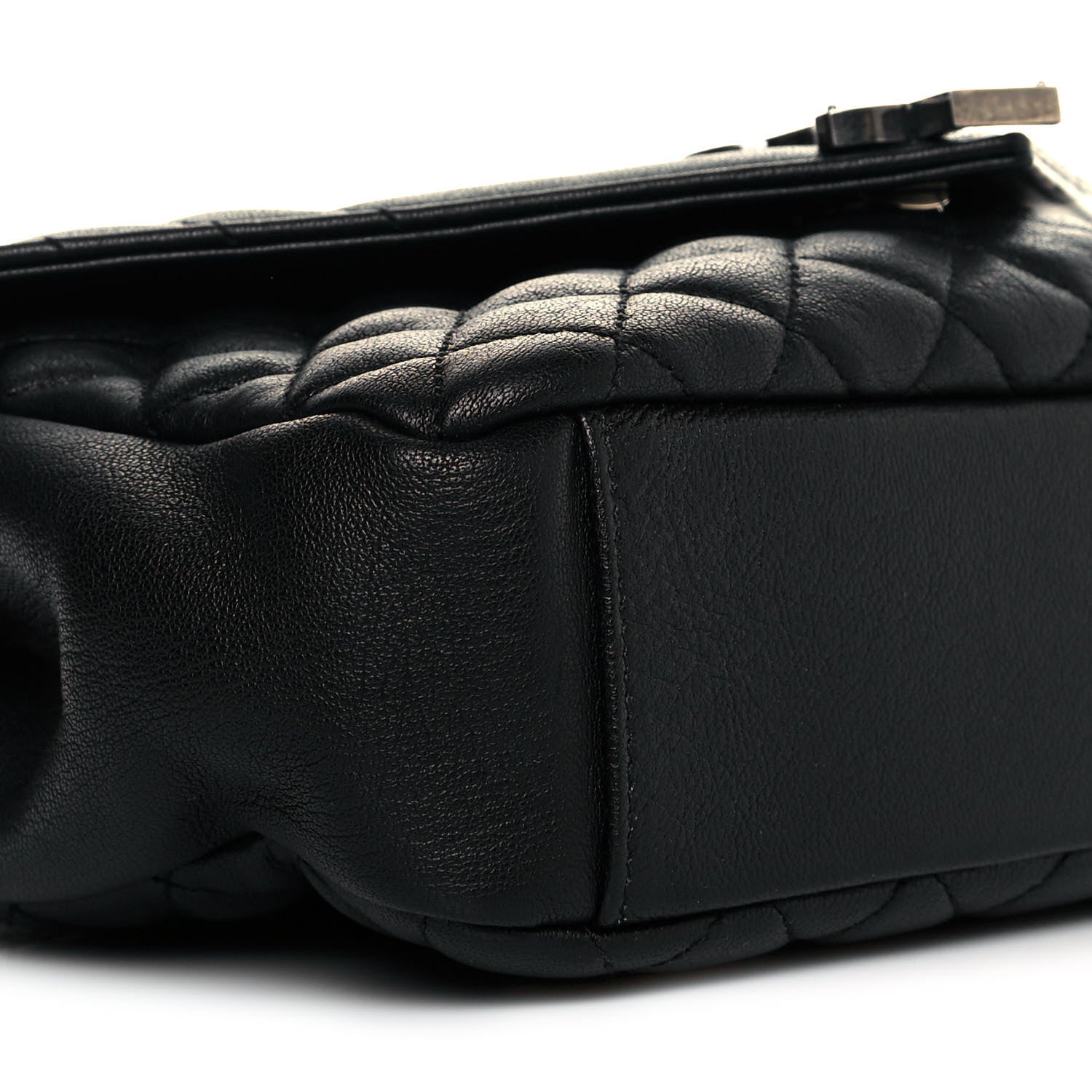 Saint Laurent Sheepskin Tri-Quilt Monogram Medium College Bag Black 8 of 10