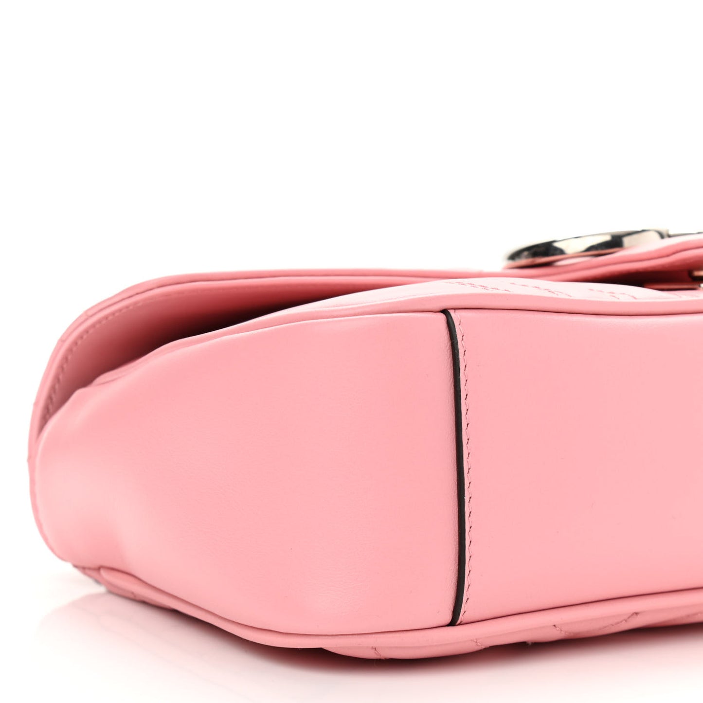 Calfskin Matelasse Small GG Marmont Shoulder Bag Wild Rose