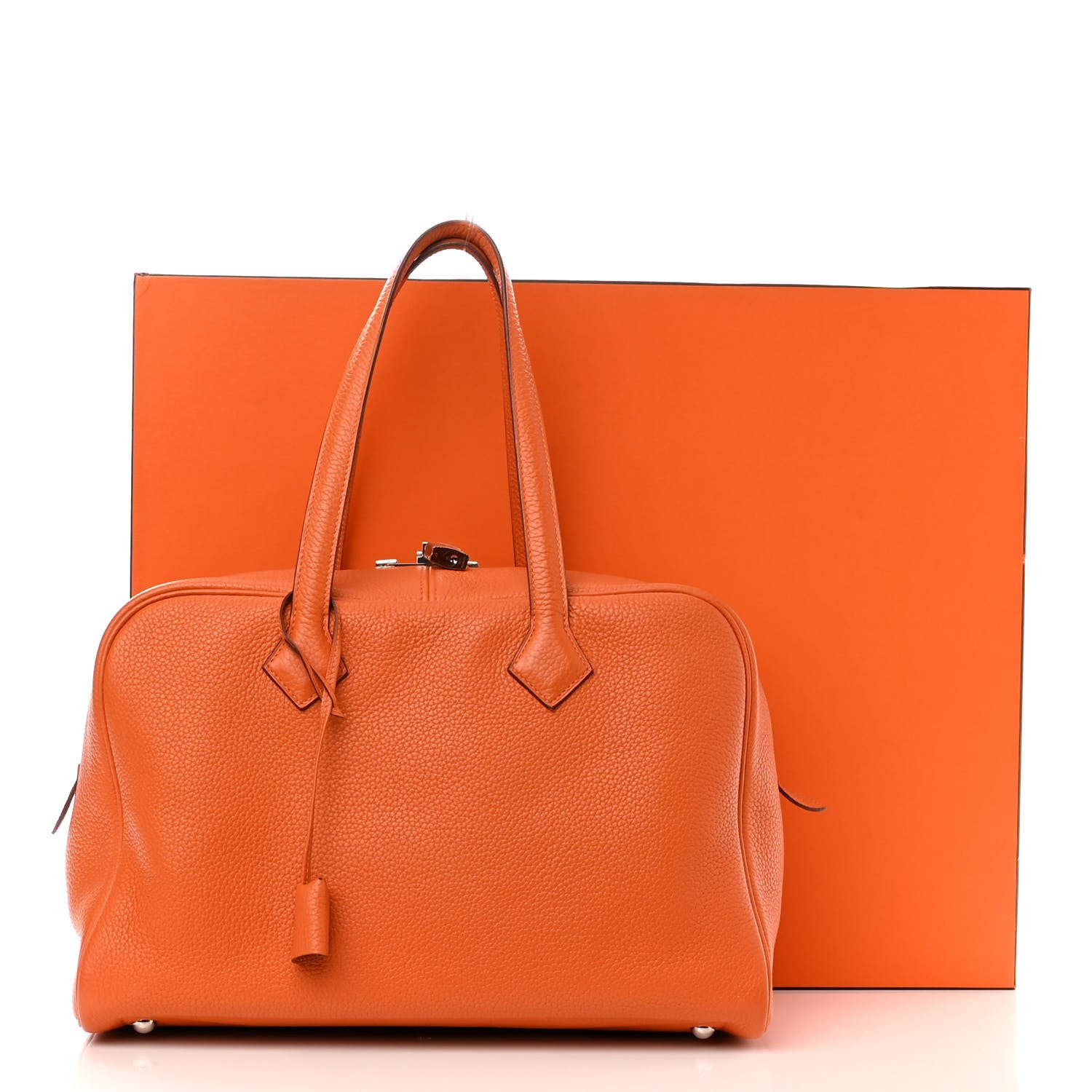 Hermes Taurillon Clemence Victoria II 35 Orange 13 of 13