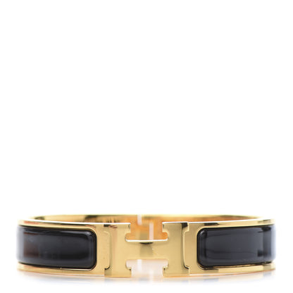Hermes Enamel Narrow Clic Clac H Bracelet PM Black 1 of 5