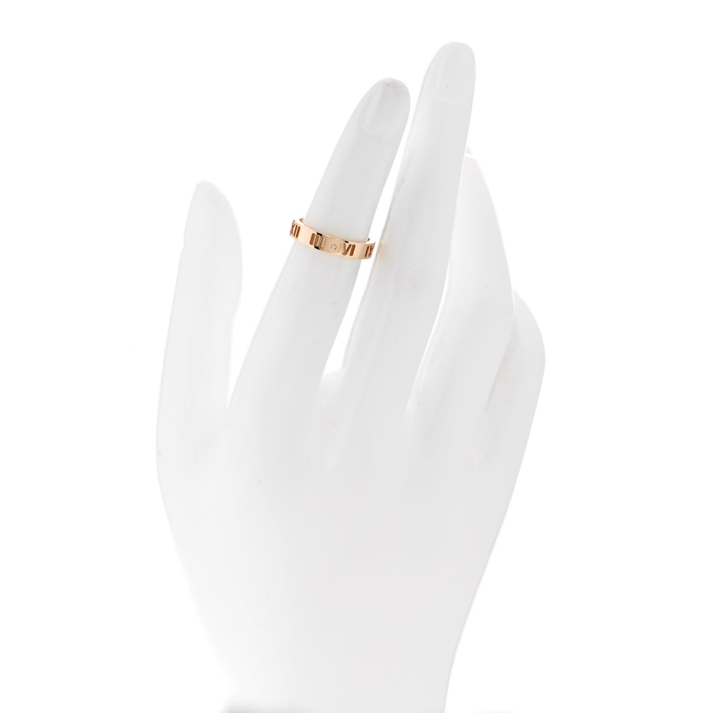 18K Rose Gold Diamond Atlas Pierced Ring 47 4.25