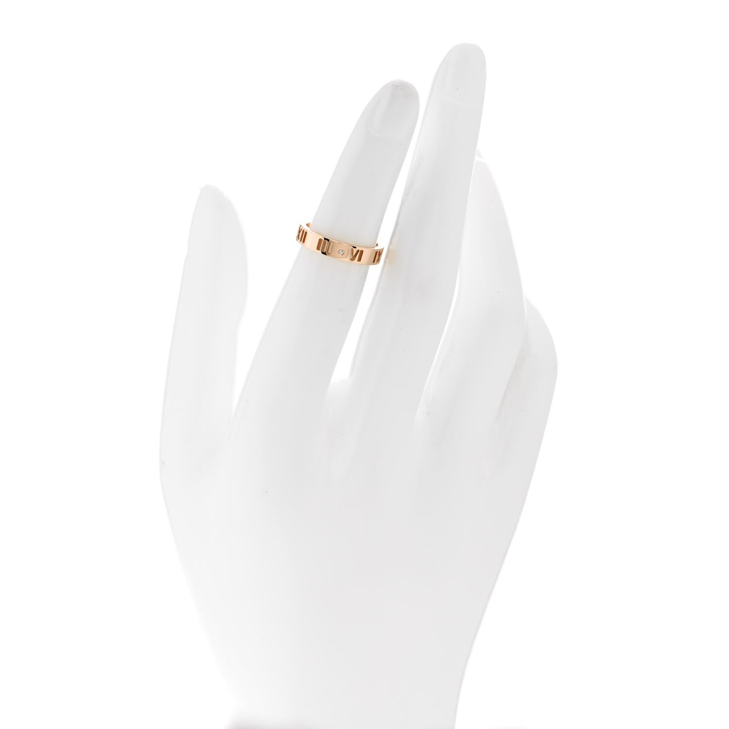 Tiffany 18K Rose Gold Diamond Atlas Pierced Ring 47 4.25 2 of 4