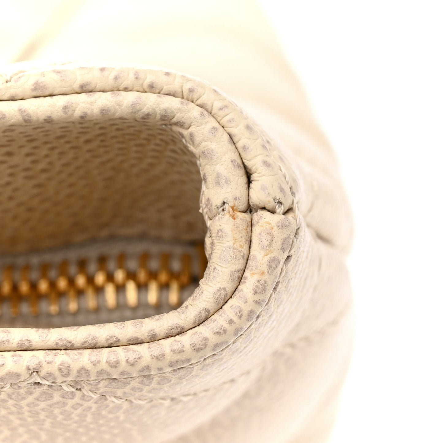 Caviar Quilted Medallion Tote Light Beige