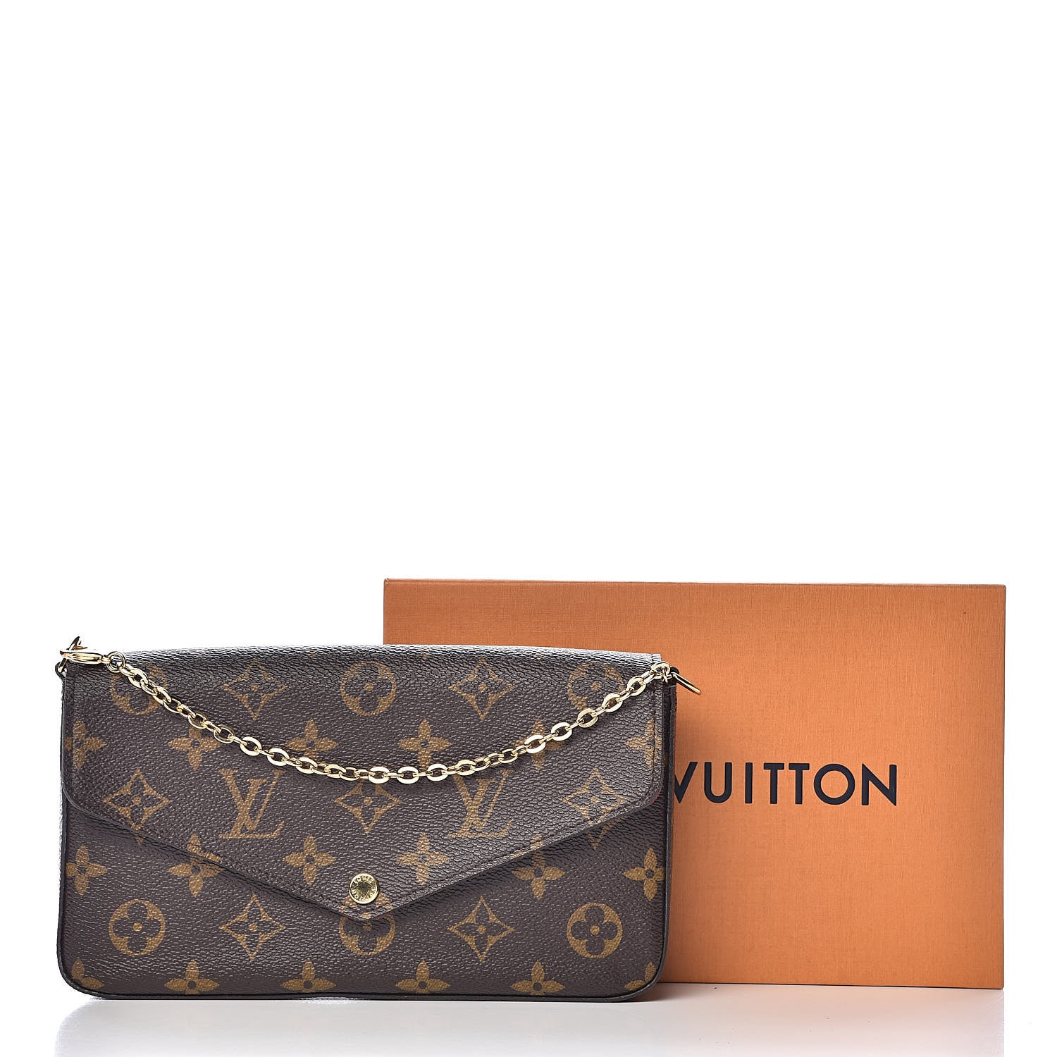 Louis Vuitton Monogram Pochette Felicie Chain Wallet Fuchsia 13 of 13