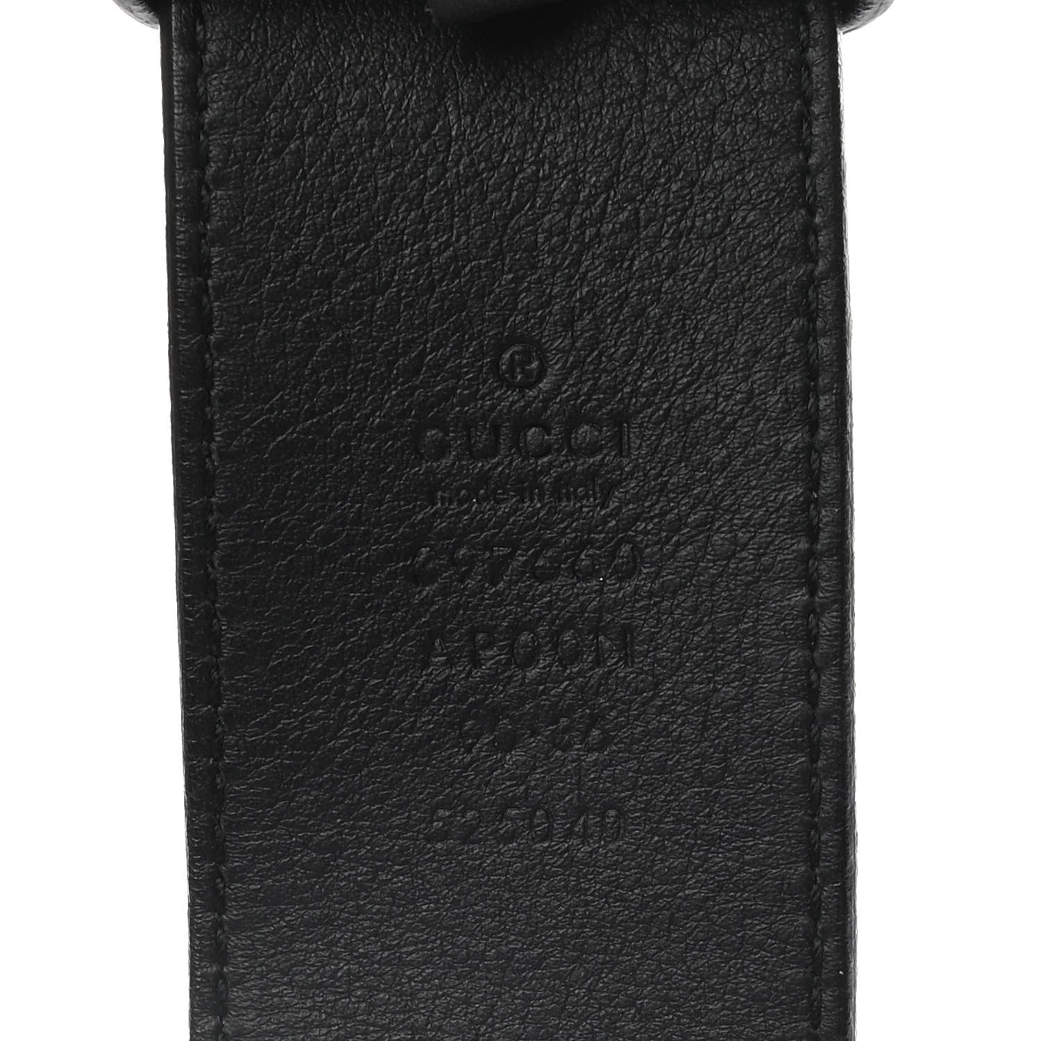 Gucci Moon Calfskin Nickel Double G 40mm Belt 90 36 Black 3 of 5