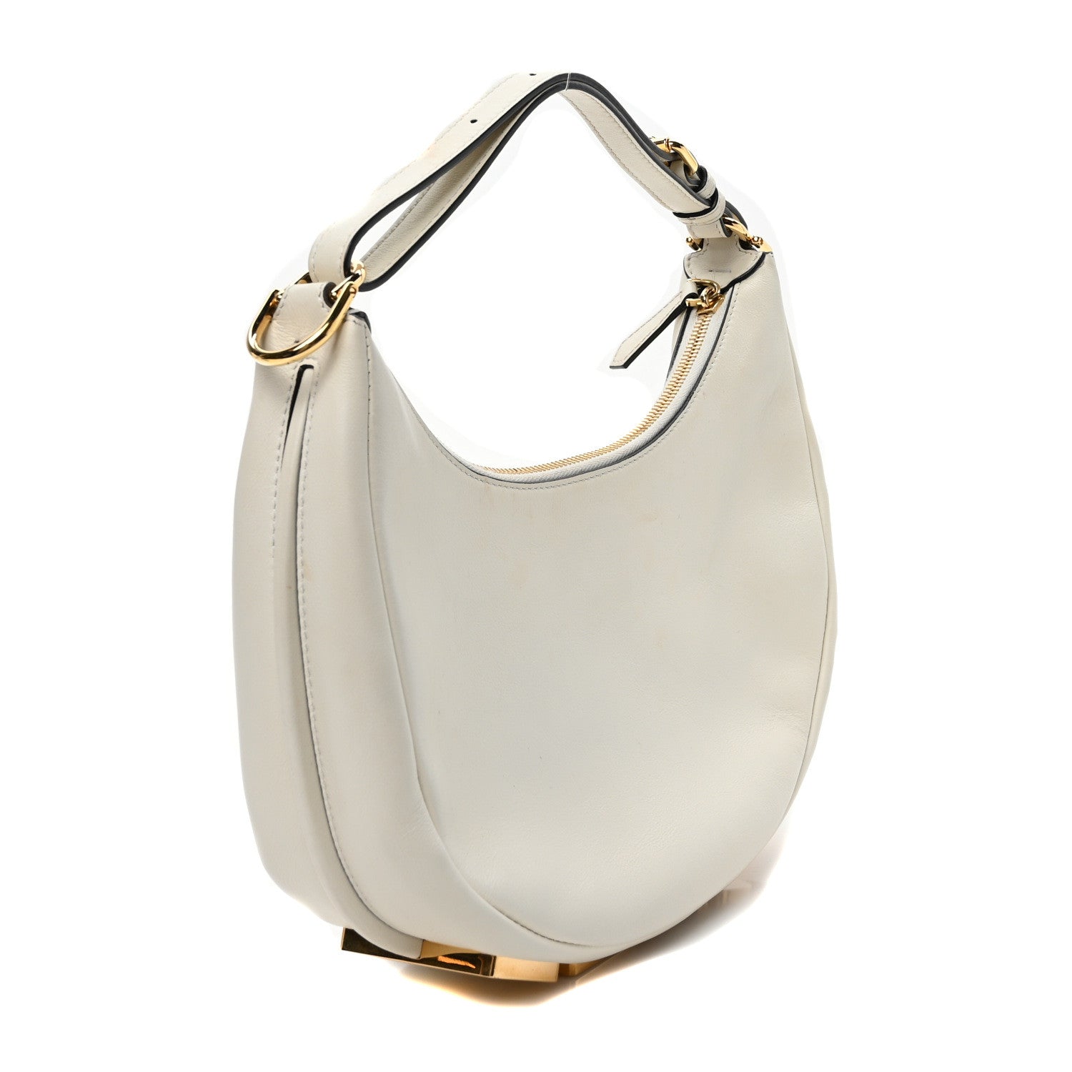 Fendi Vitello Grace Matte Small Fendigraphy Hobo Bag White Ice 3 of 9