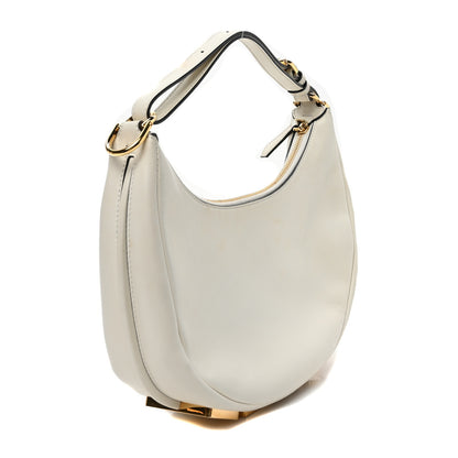 Fendi Vitello Grace Matte Small Fendigraphy Hobo Bag White Ice 3 of 9