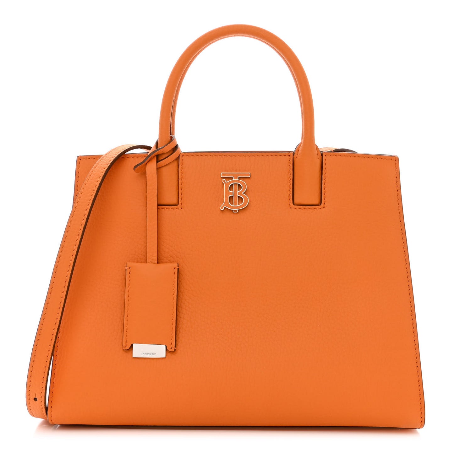 Grainy Calfskin Mini Frances Tote Orange