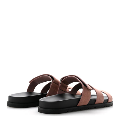 Hermes Suede Goatskin Womens Chypre Sandals 40.5 Rose Antique 5 of 10