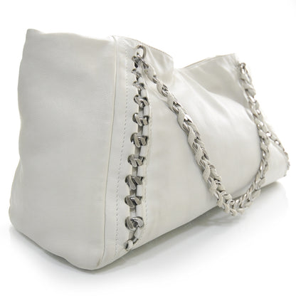 Chanel Leather Large Modern Chain Tote White 2 of 13