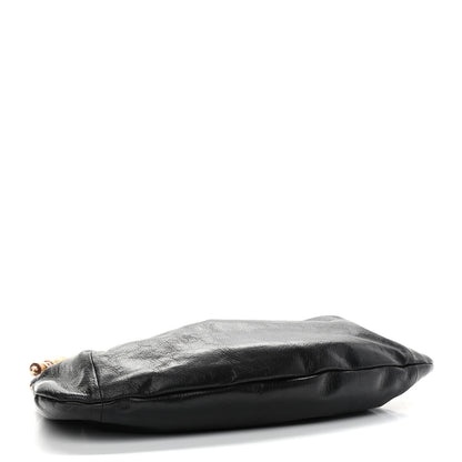 Gucci Calfskin Bamboo Top Handle Bag Black 3 of 8