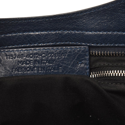 Balenciaga Agneau Classic Silver Hardware City Bleu Obscur 7 of 9