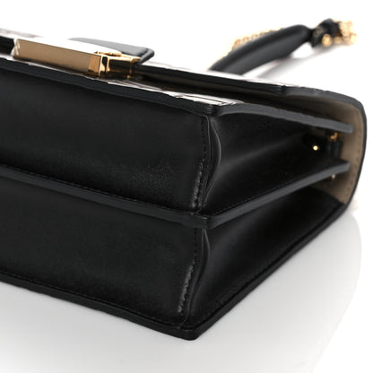 Fendi Vitello Liberty Bi-Color FF 1974 Embossed Small Kan U Shoulder Bag Maya Black 10 of 12