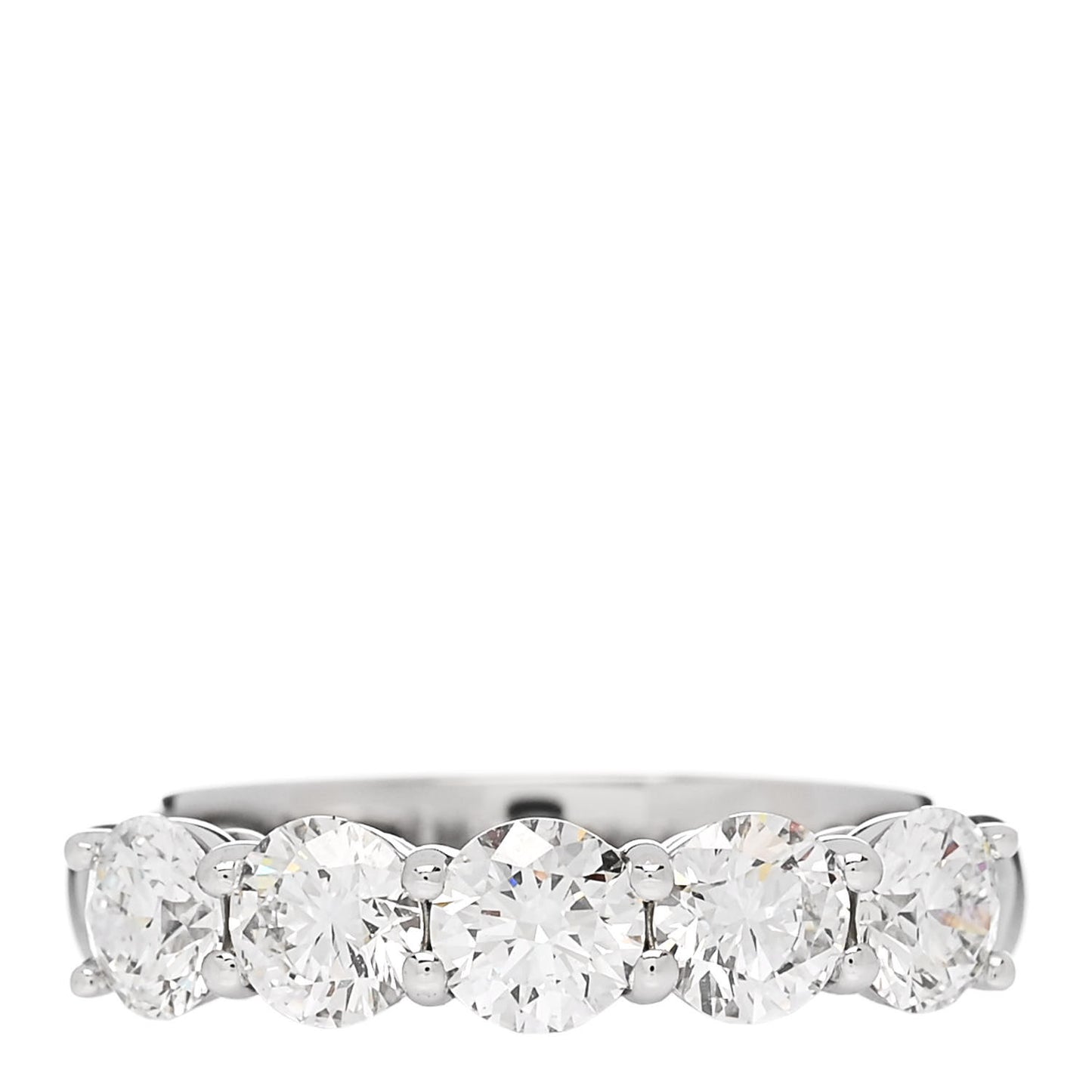 Platinum Diamond 1.58ct Half Eternity Band Ring  53 6.25