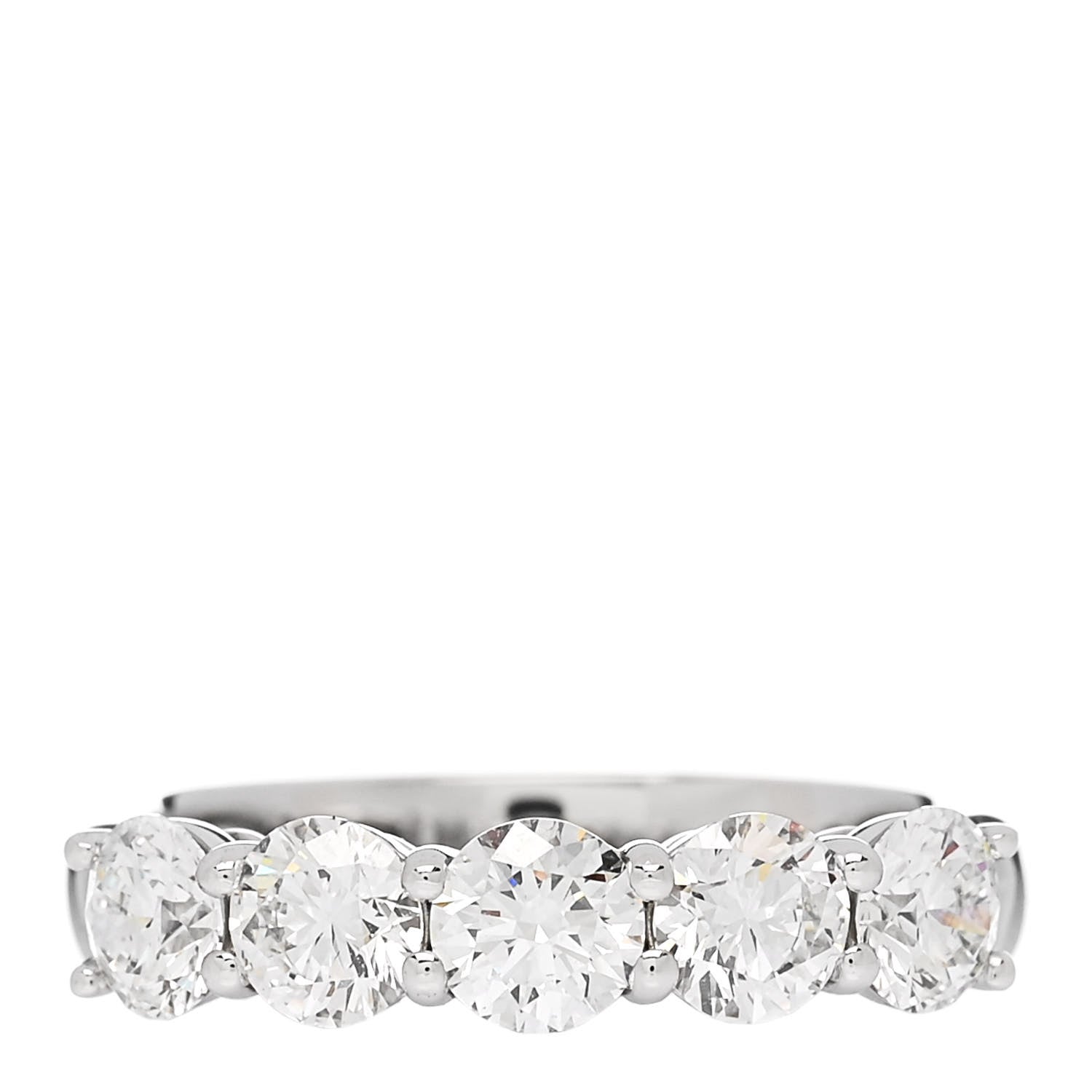 Parker & West by FASHIONPHILE Platinum Diamond 1.58ct Half Eternity Band Ring  53 6.25 1 of 9