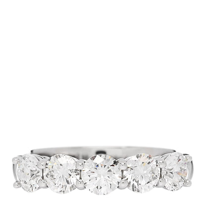 Parker & West by FASHIONPHILE Platinum Diamond 1.58ct Half Eternity Band Ring  53 6.25 1 of 9