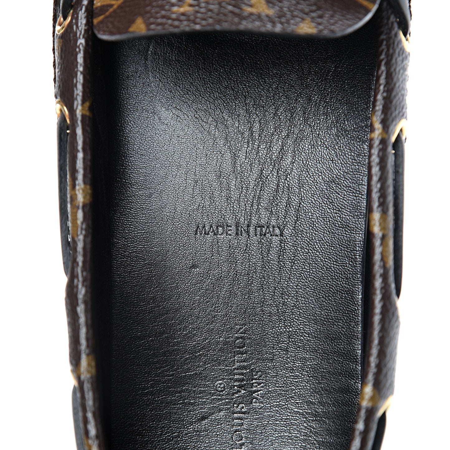 Monogram Arizona Car Shoe Moccasin Loafers 39 Macassar
