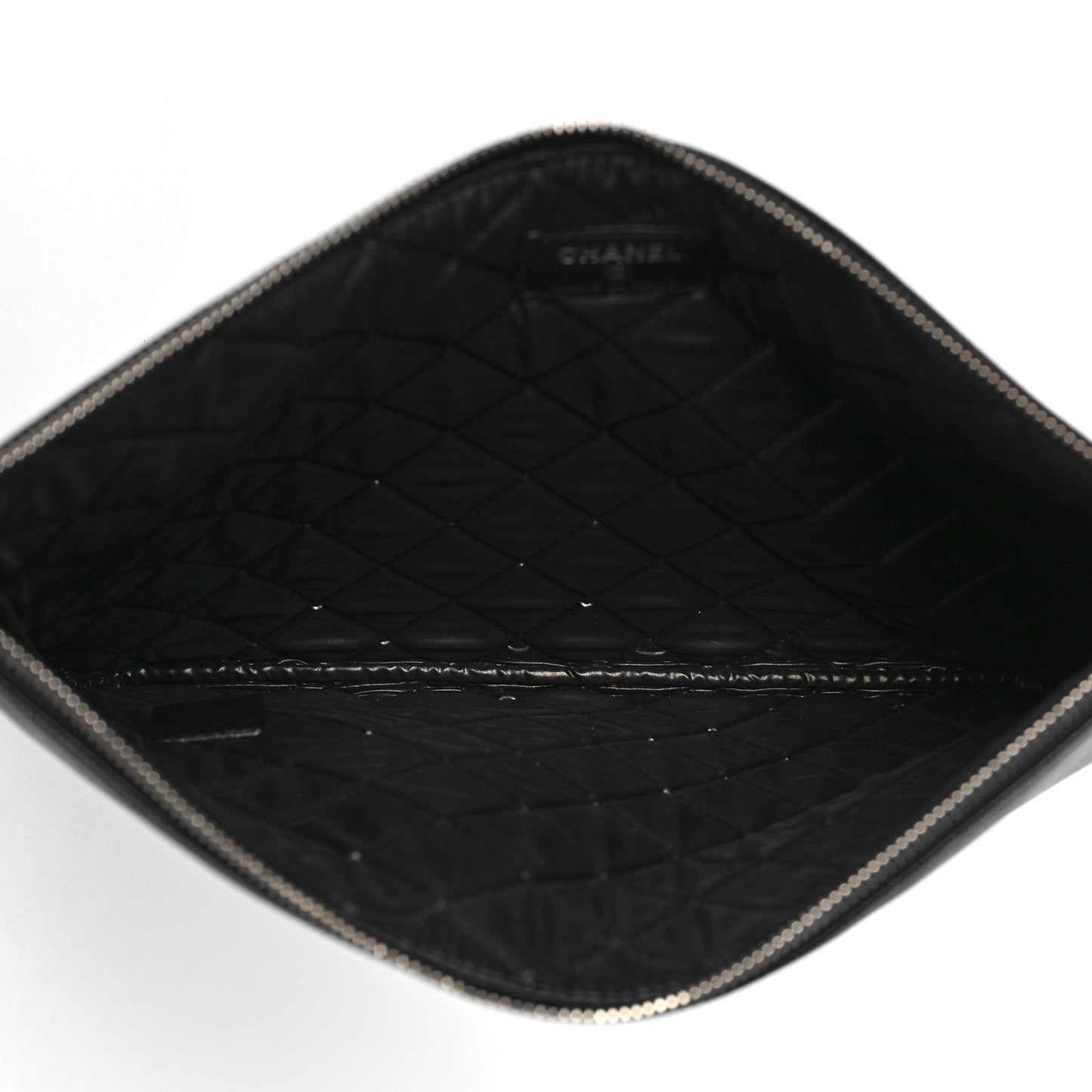 Caviar Studded Medium Deauville Pouch Black