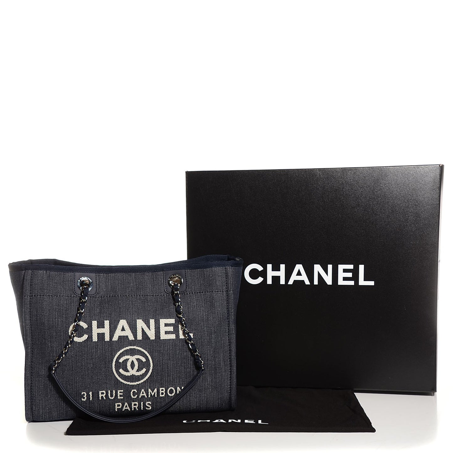 Canvas Deauville Small Tote Dark Blue