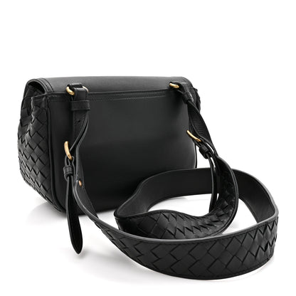 Bottega Veneta Nappa Intrecciato BV Luna Shoulder Bag Black 3 of 10