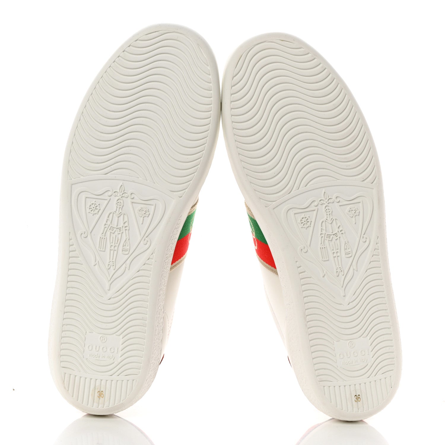 Gucci Calfskin Web Interlocking G Womens Ace Sneakers 36 White 5 of 9