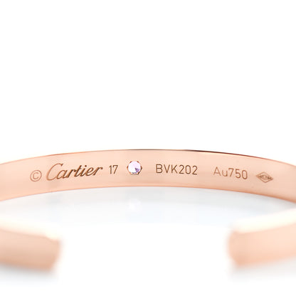 Cartier 18K Pink Gold Pink Sapphire LOVE Cuff Bracelet 17 4 of 4
