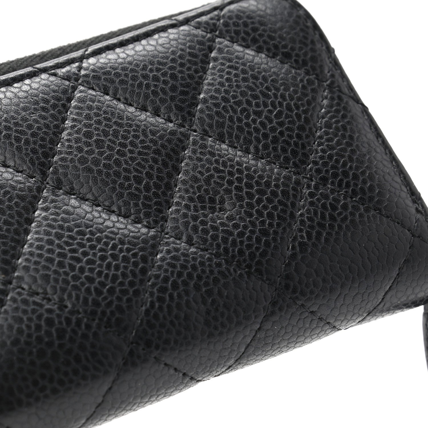 Chanel Caviar Quilted Zip Coin Purse Black 8 of 8