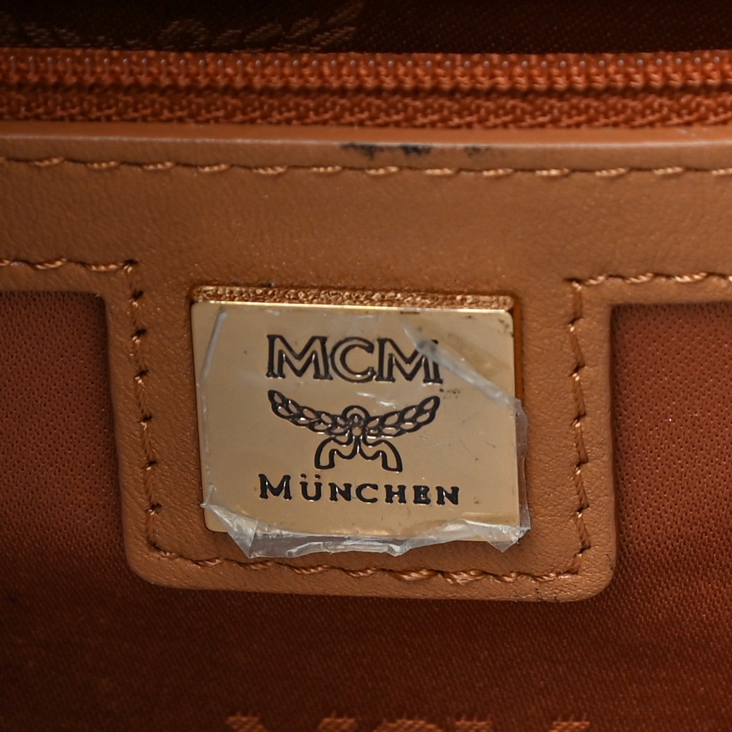 MCM Visetos Medium Sprinkle Stud Stark Backpack Cognac 4 of 25