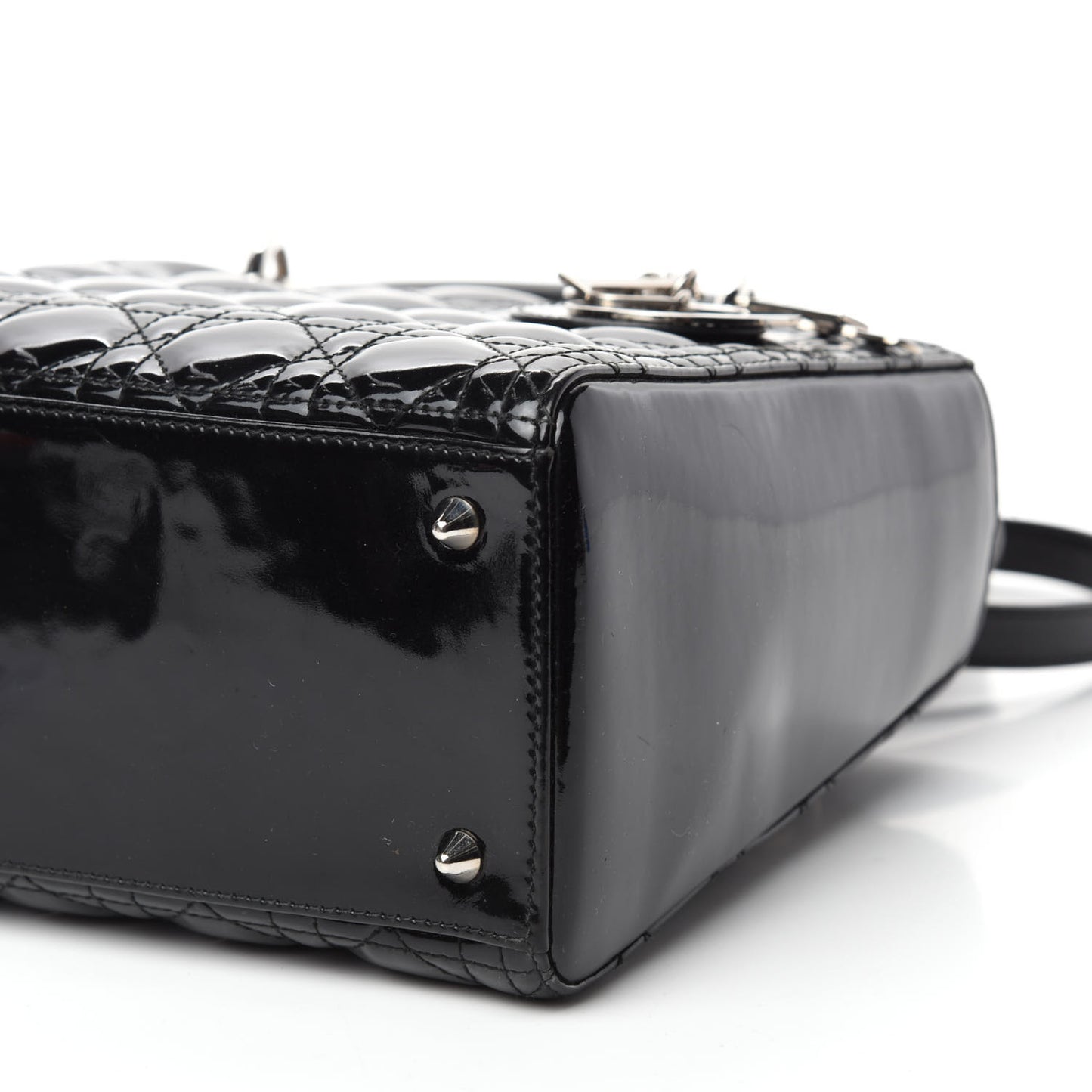 Patent Cannage Medium Lady Dior Black