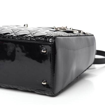 Christian Dior Patent Cannage Medium Lady Dior Black 7 of 10