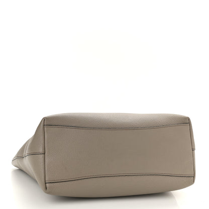 Prada Vitello Daino Embossed Logo Tote Argilla 3 of 8