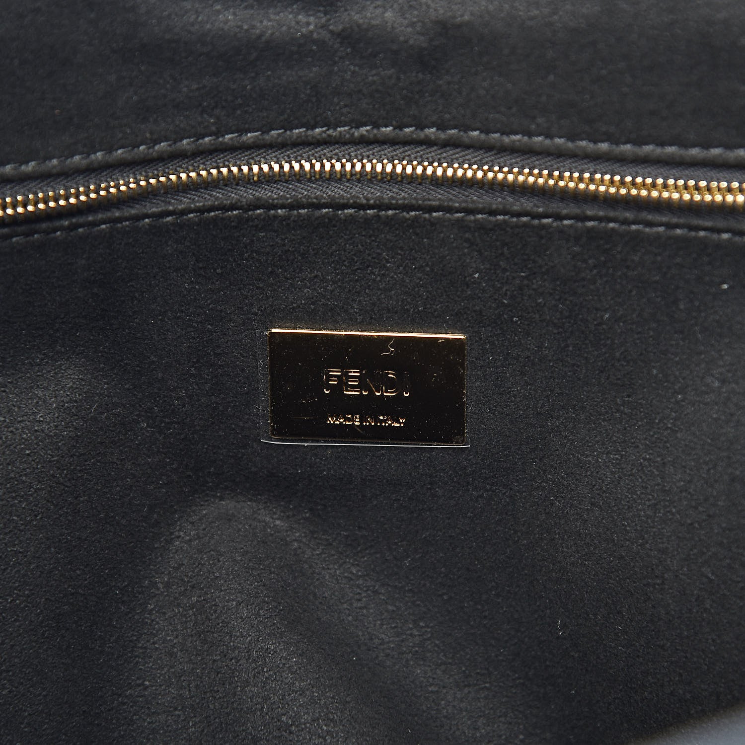 Fendi Vitello Glacier Medium FF Tote Black 6 of 10
