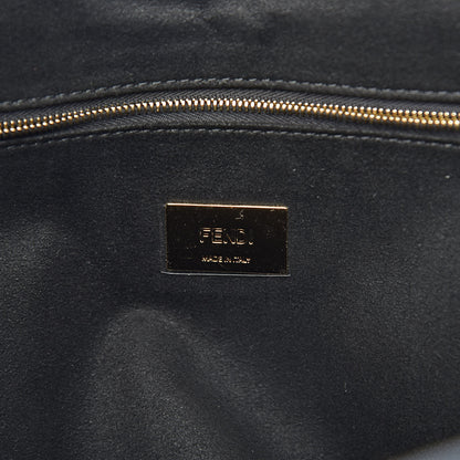 Fendi Vitello Glacier Medium FF Tote Black 6 of 10