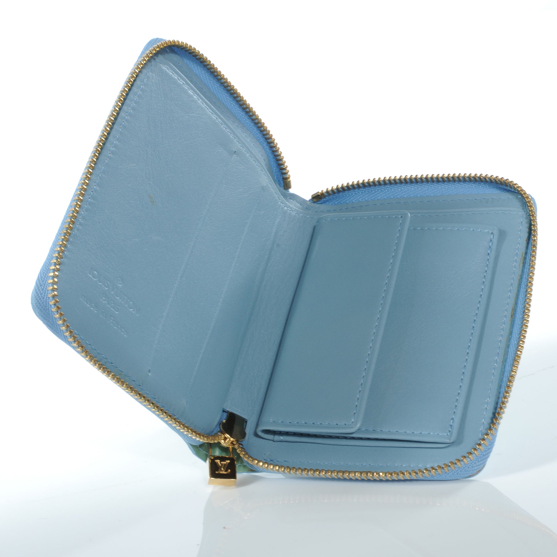 Louis Vuitton Vernis Broome Zip Wallet Baby Blue 4 of 6