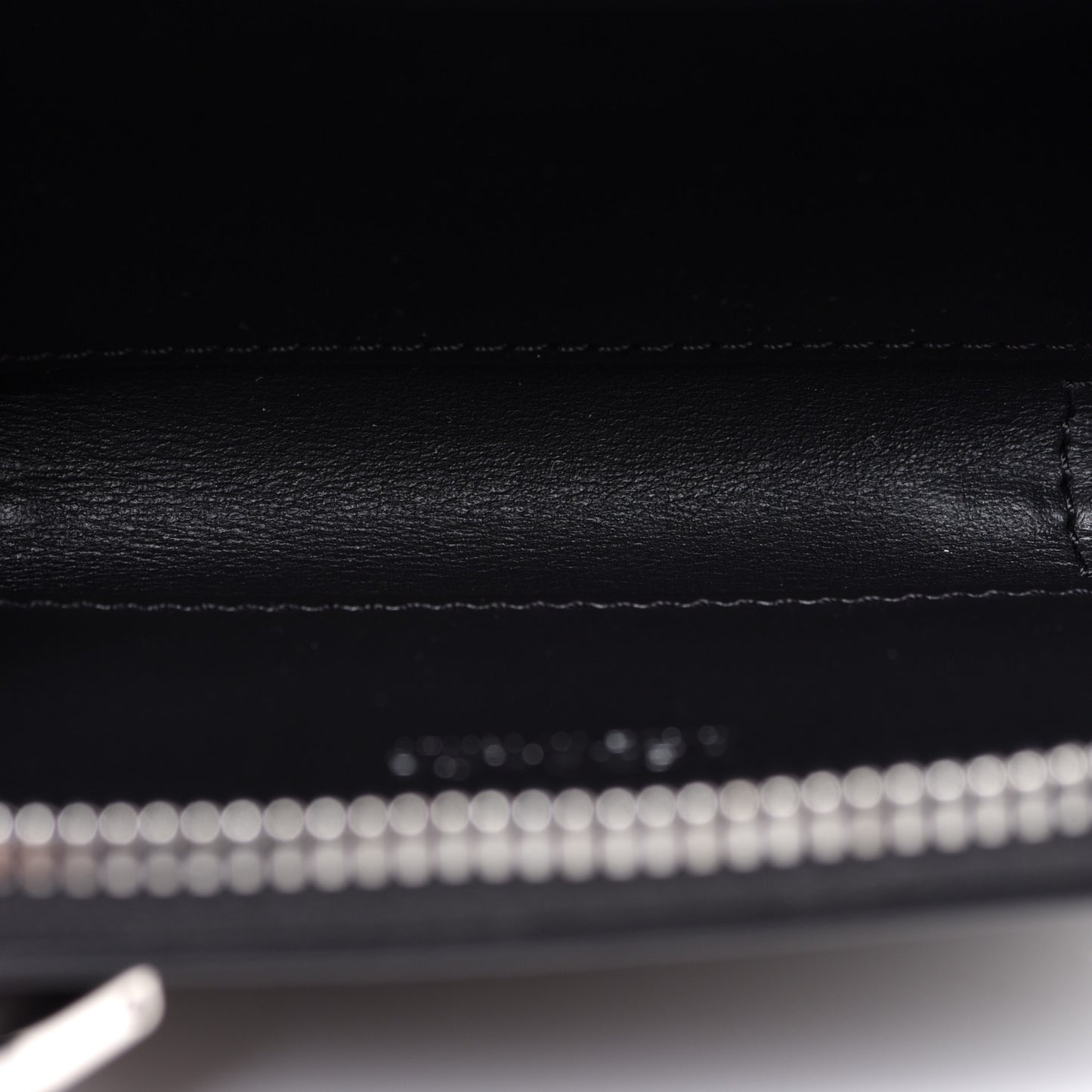 Calfskin Nylon La Medusa Zip Around Lanyard Wallet Black