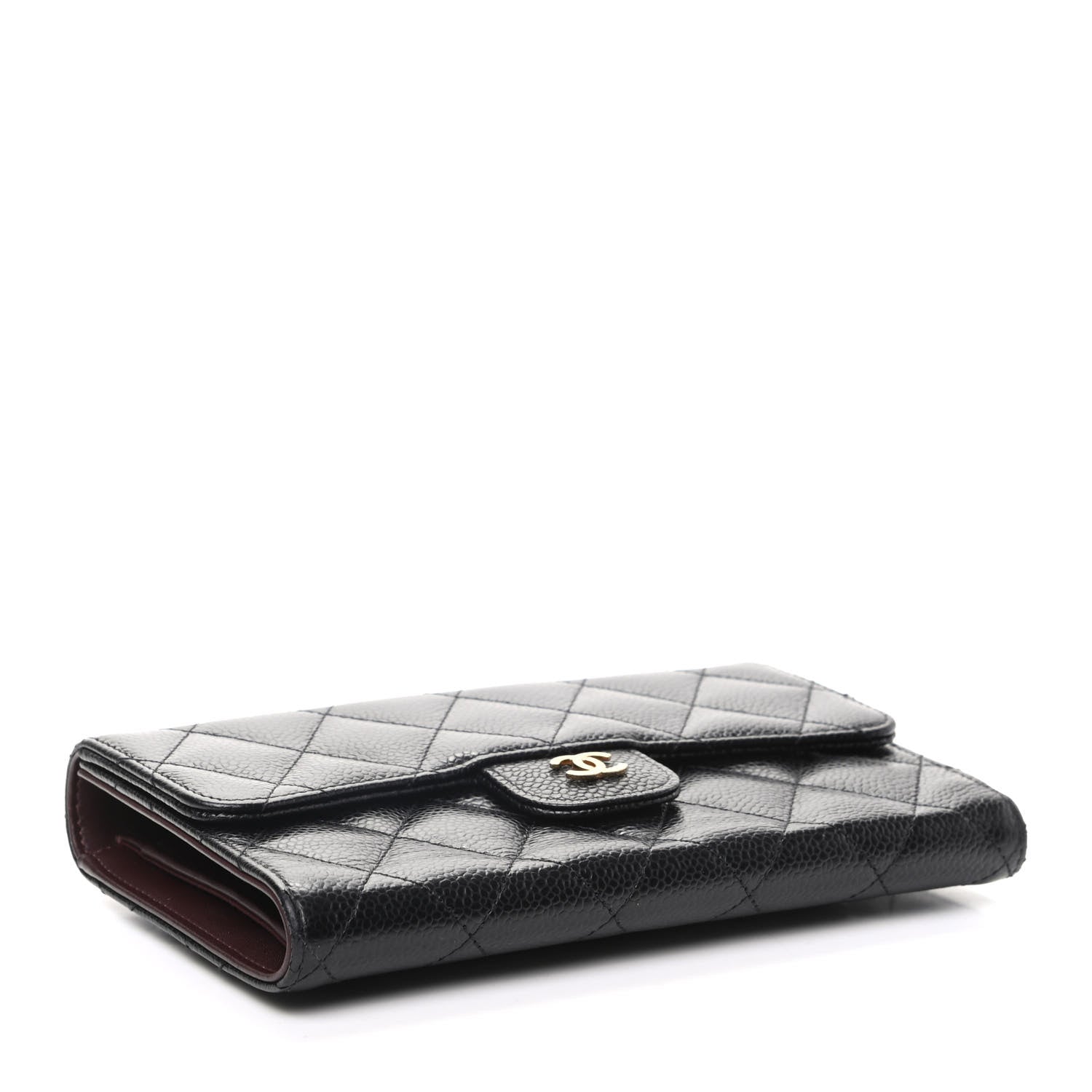 Chanel Caviar Quilted Long Flap Wallet Black 4 of 8
