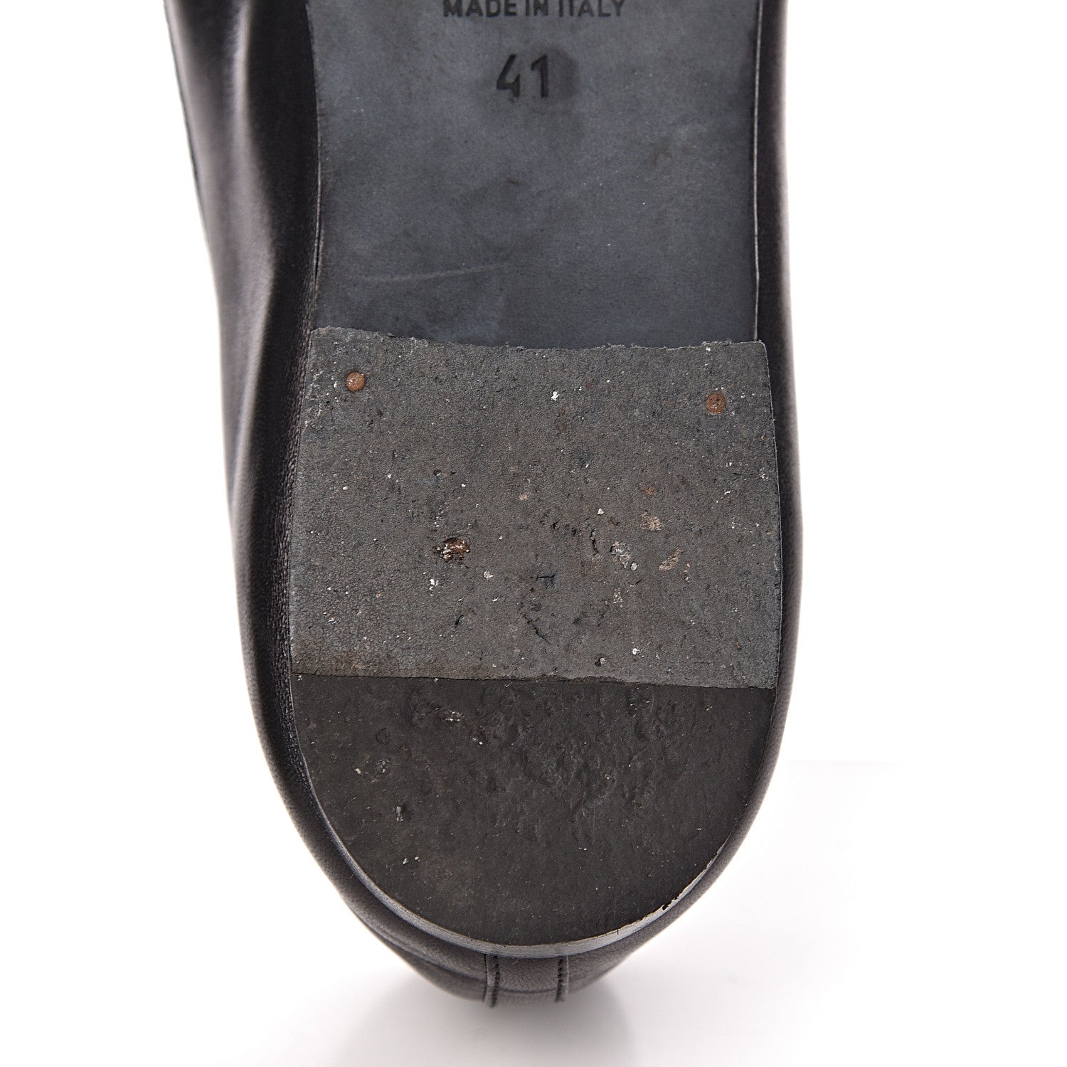 Chanel Lambskin Patent Cap Toe Ballerina Flats 41 Black 12 of 15
