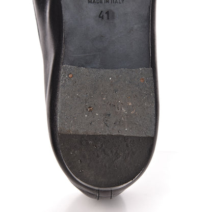 Chanel Lambskin Patent Cap Toe Ballerina Flats 41 Black 12 of 15