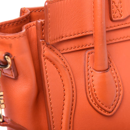 Celine Smooth Calfskin Nano Luggage Orange 6 of 20