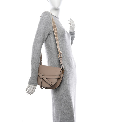 Loewe Soft Calfskin Jacquard Small Gate Crossbody Bag Sand 2 of 10